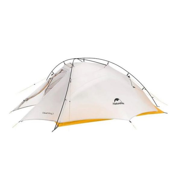 Палатка Naturehike Cloud Up-Wing Si туристическая 2 мест. серый/желтый